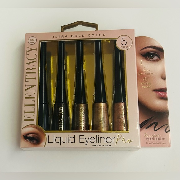 New 5 Ellen Tracy Liquid Eyeliner Pro Ultra Bold Color 0.18 FL OZ each Vegan - Picture 14 of 16